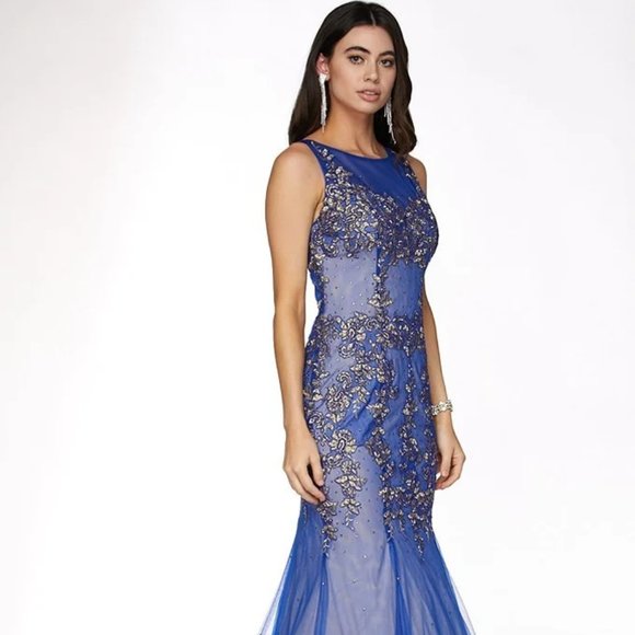 Scoop Neck Sheath Shape LAce Prom Dress JT656 - Picture 3 of 4